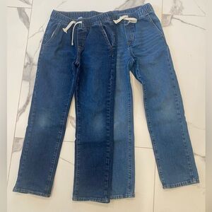 Old Navy Blue Denim Pull-on Pants With Elastic Waist for Boys. Size 8